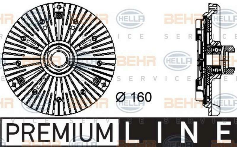 HELLA Kupplung, Kühlerlüfter BEHR HELLA SERVICE *** PREMIUM LINE ***