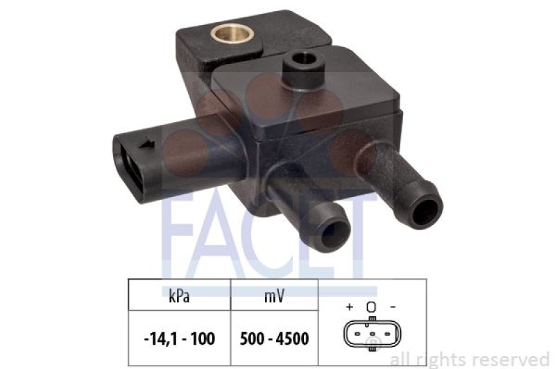 FACET Sensor, exhaust pressure Made in Italy - OE Equivalent