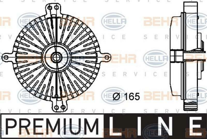 HELLA Clutch, radiator fan BEHR HELLA SERVICE *** PREMIUM LINE ***