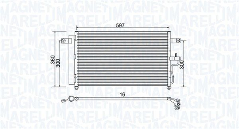MAGNETI MARELLI Condenser, air conditioning