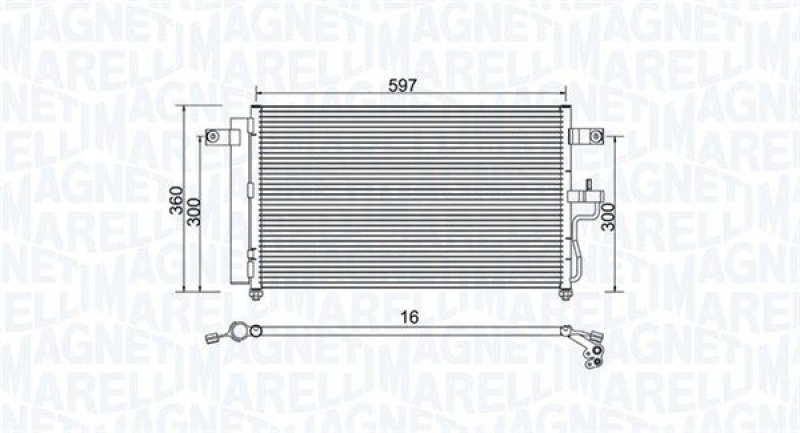 MAGNETI MARELLI Kondensator, Klimaanlage