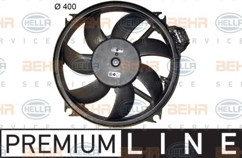 HELLA Fan, radiator BEHR HELLA SERVICE *** PREMIUM LINE ***