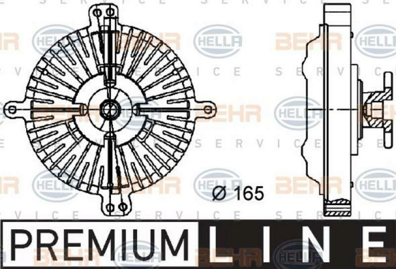 HELLA Clutch, radiator fan BEHR HELLA SERVICE *** PREMIUM LINE ***