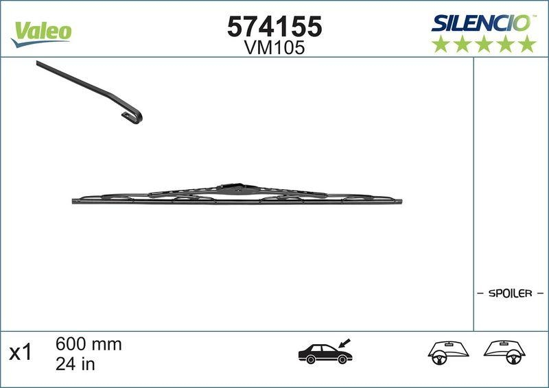 VALEO Wischblatt SILENCIO CONVENTIONAL SINGLE