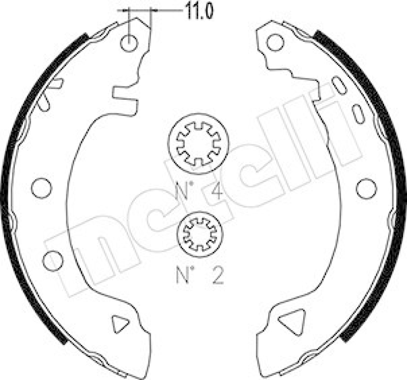 METELLI Bremsbackensatz
