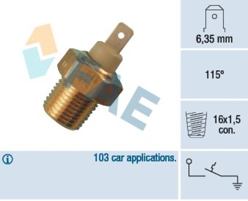 FAE Temperature Switch, coolant warning lamp