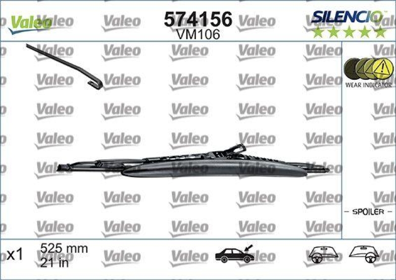 VALEO Wischblatt SILENCIO CONVENTIONAL SINGLE