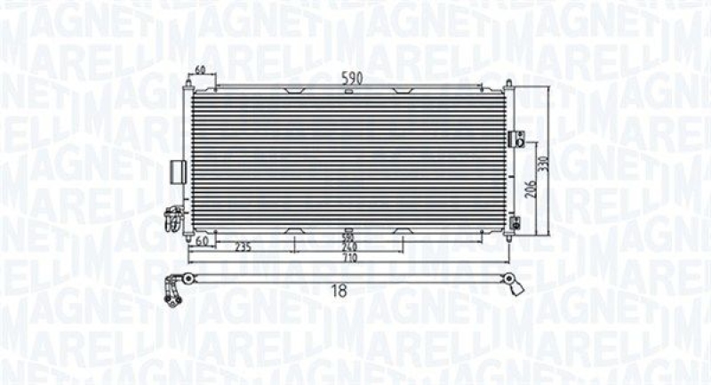 MAGNETI MARELLI Kondensator, Klimaanlage