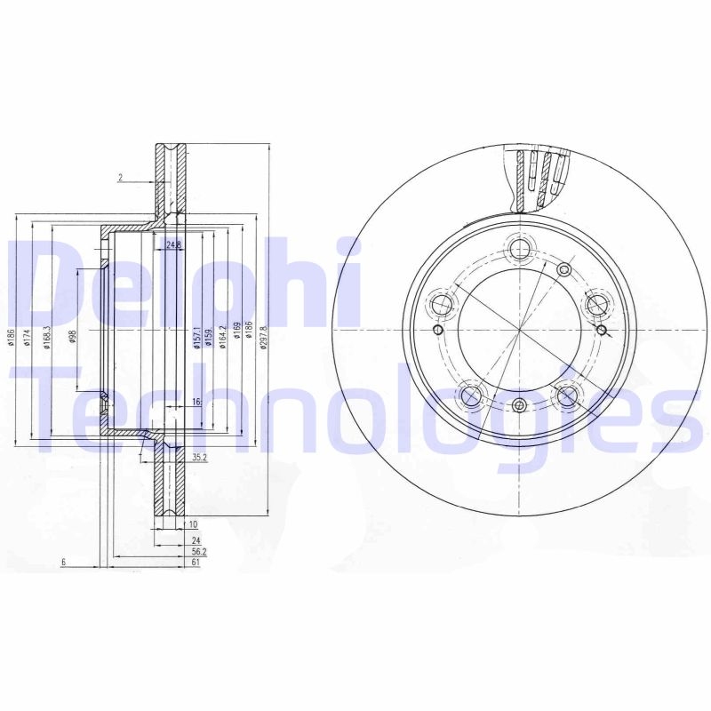 2x DELPHI Bremsscheibe