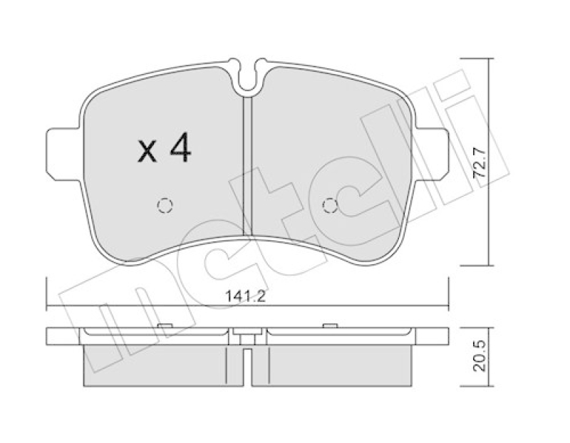 METELLI Brake Pad Set, disc brake