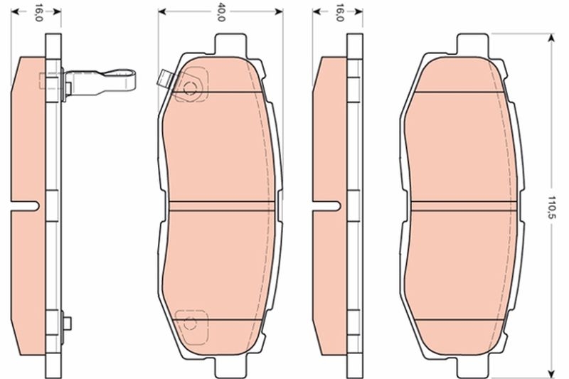 TRW Brake Pad Set, disc brake