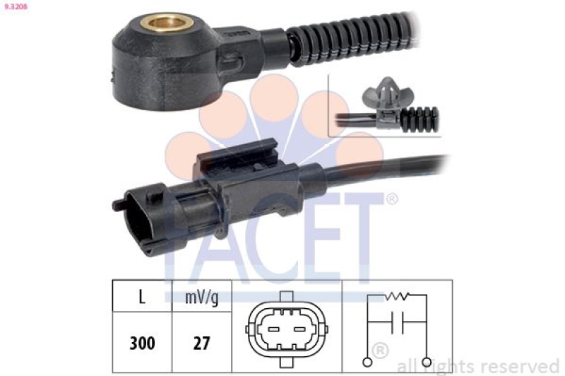 FACET Knock Sensor Made in Italy - OE Equivalent