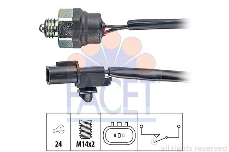 FACET Schalter, Rückfahrleuchte Made in Italy - OE Equivalent