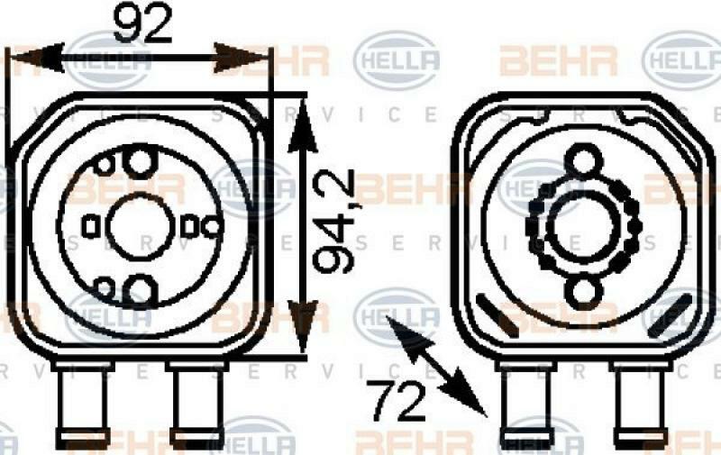 HELLA Oil Cooler, engine oil