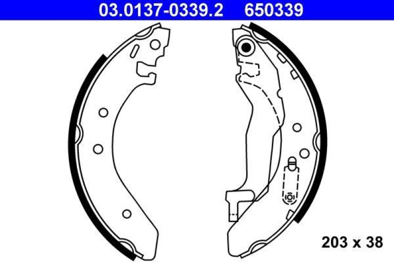 ATE Brake Shoe Set