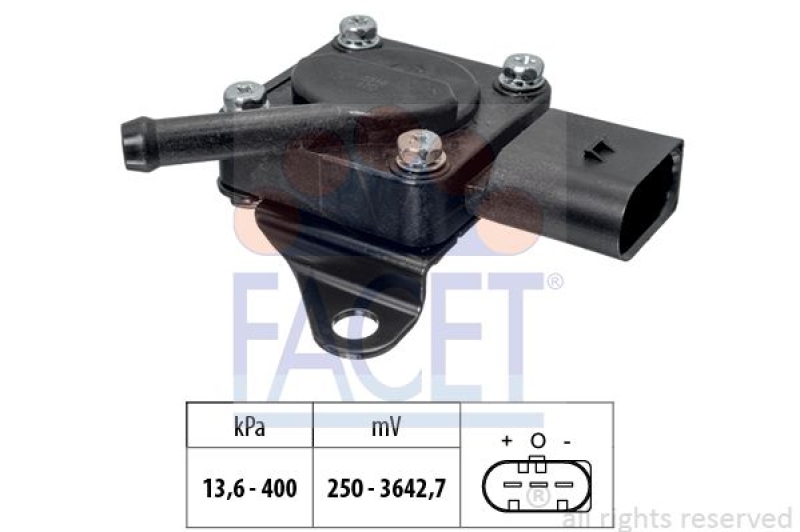 FACET Sensor, exhaust pressure Made in Italy - OE Equivalent