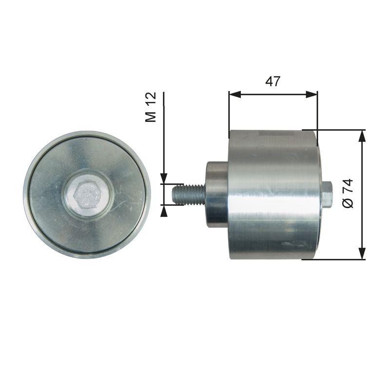 GATES Umlenk-/Führungsrolle, Keilrippenriemen FleetRunner™