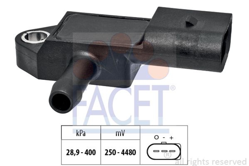 FACET Air Pressure Sensor, height adaptation Made in Italy - OE Equivalent