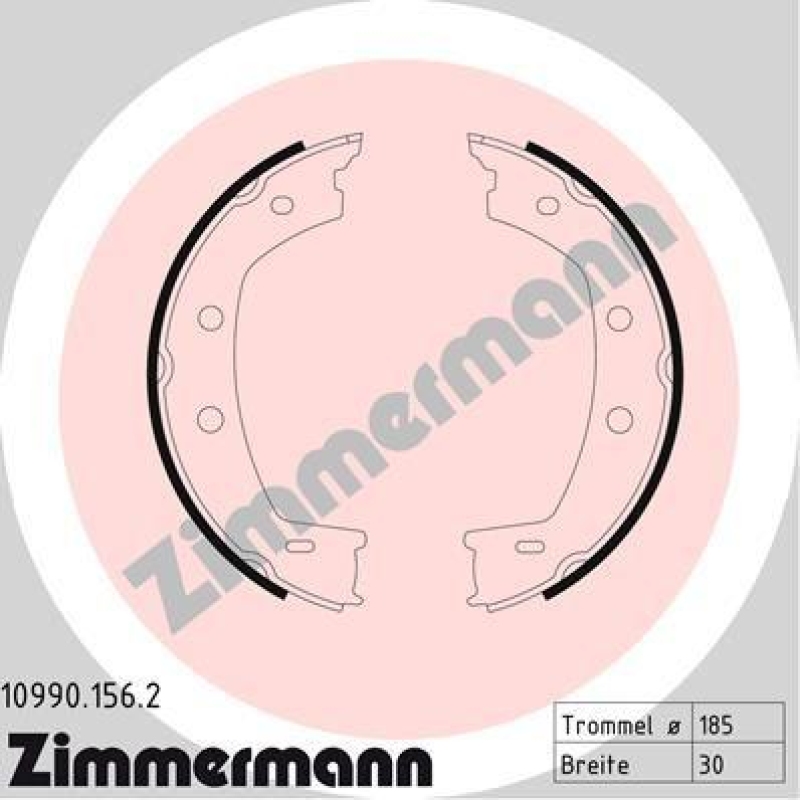 ZIMMERMANN Brake Shoe Set, parking brake