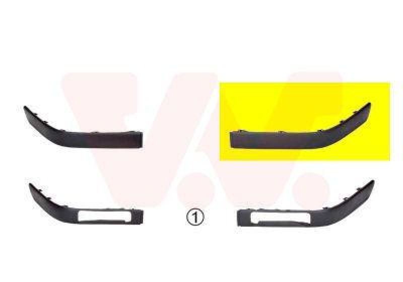VAN WEZEL Zier-/Schutzleiste, Sto&szlig;f&auml;nger ** Equipart ** 322585
