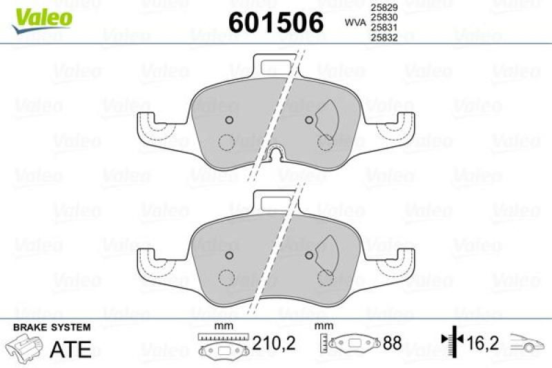 VALEO Brake Pad Set, disc brake