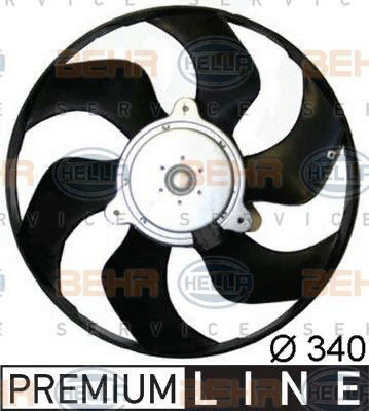 HELLA Fan, radiator BEHR HELLA SERVICE *** PREMIUM LINE ***