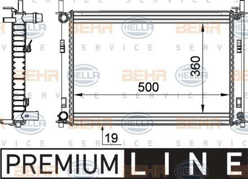 HELLA Kühler, Motorkühlung BEHR HELLA SERVICE *** PREMIUM LINE ***