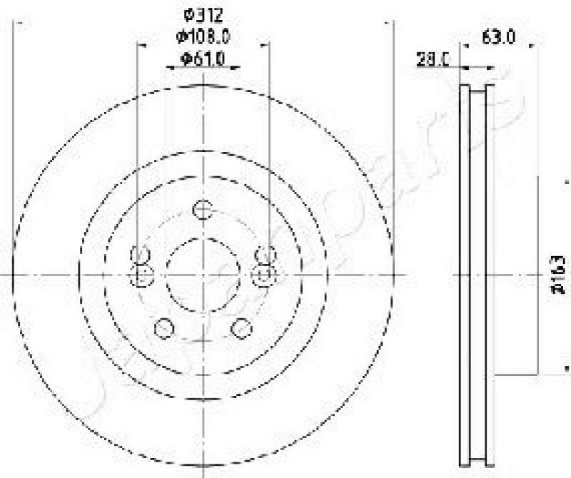 2x JAPANPARTS Brake Disc