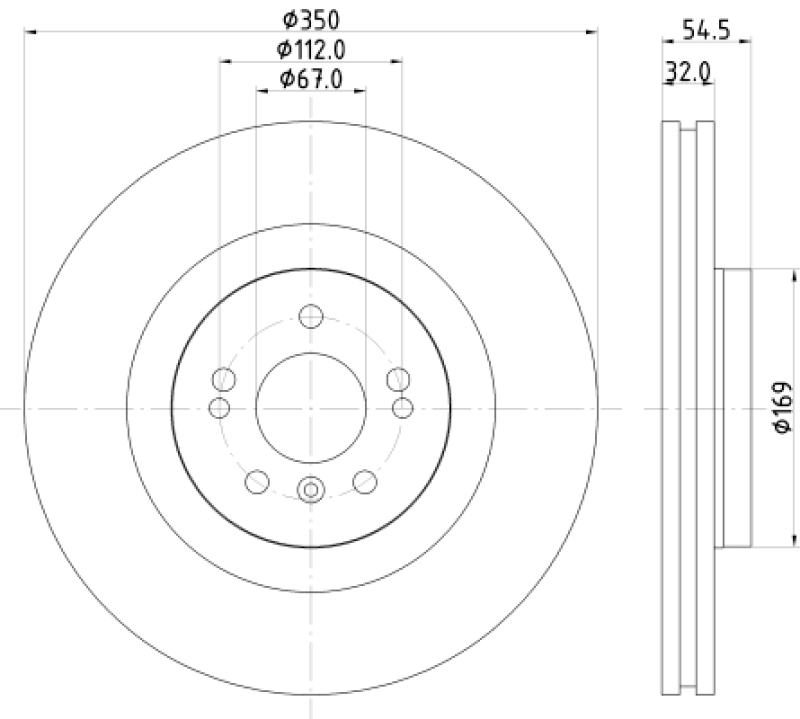 2x HELLA Brake Disc PRO High Carbon