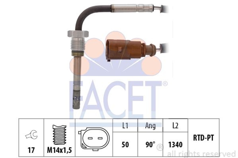 FACET Sensor, exhaust gas temperature Made in Italy - OE Equivalent