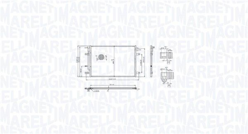 MAGNETI MARELLI Kondensator, Klimaanlage