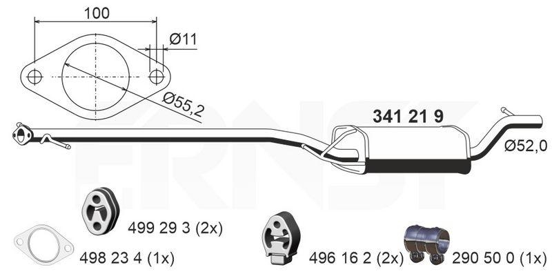 ERNST Mittelschalld&auml;mpfer