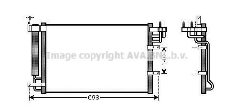 AVA QUALITY COOLING Kondensator, Klimaanlage