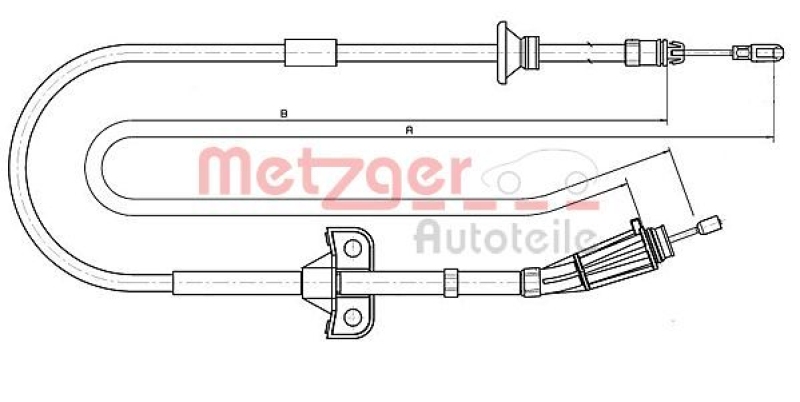 METZGER Cable Pull, parking brake