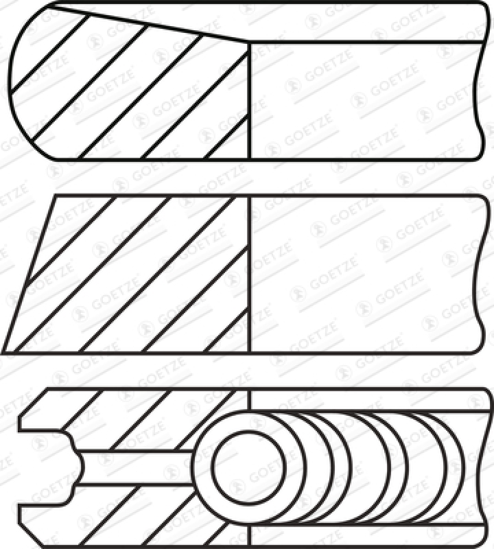 GOETZE ENGINE Kolbenringsatz Goetze Diamond Coated® LKZ-Ring®