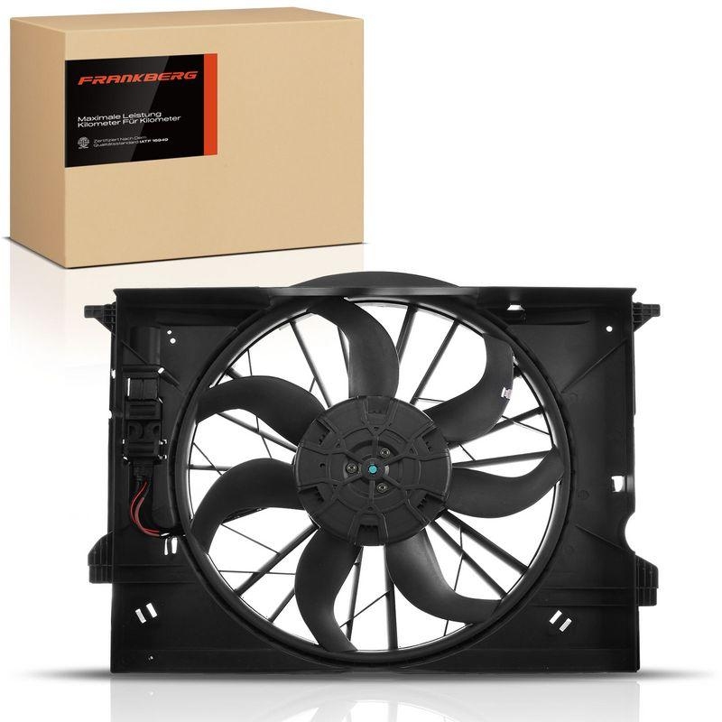 1x Frankberg Motorkühler Einfachlüfter mit Kühlerlüfterrahmen passend für Mercedes-Benz C219 W211 S211 5481FB0021232