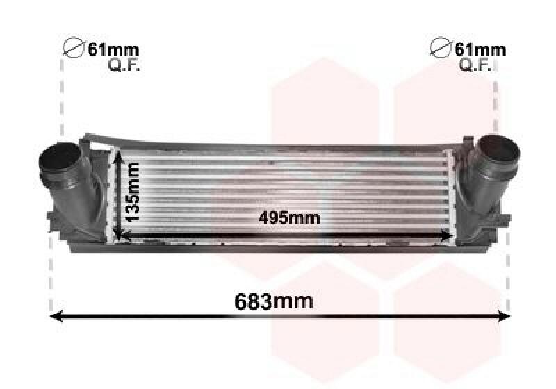 VAN WEZEL Intercooler, charger *** IR PLUS ***