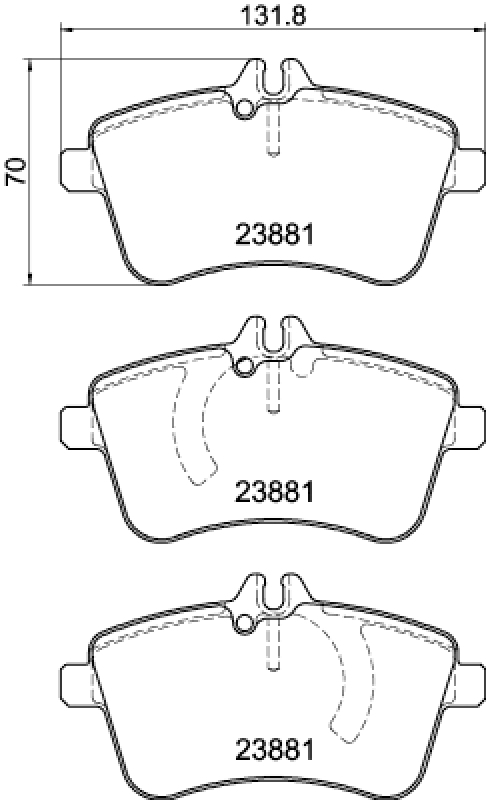 HELLA Brake Pad Set, disc brake