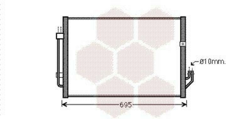 VAN WEZEL Condenser, air conditioning