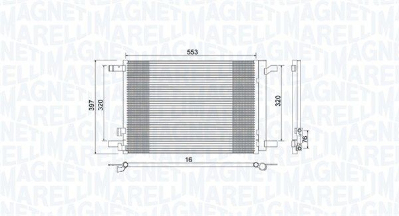 MAGNETI MARELLI Kondensator, Klimaanlage