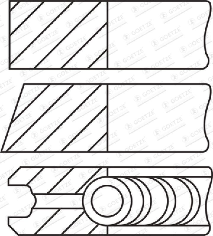 GOETZE ENGINE Kolbenringsatz Goetze Diamond Coated® LKZ-Ring®