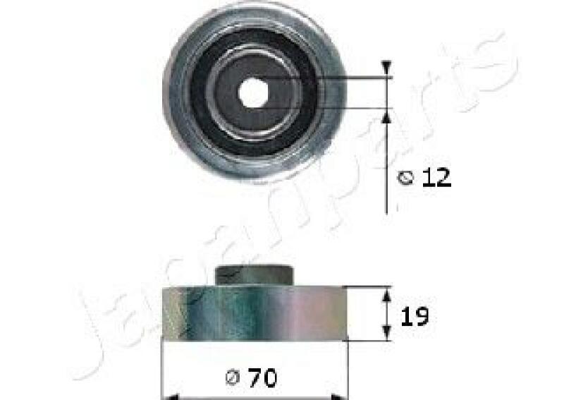 JAPANPARTS Umlenk-/Führungsrolle, Keilrippenriemen