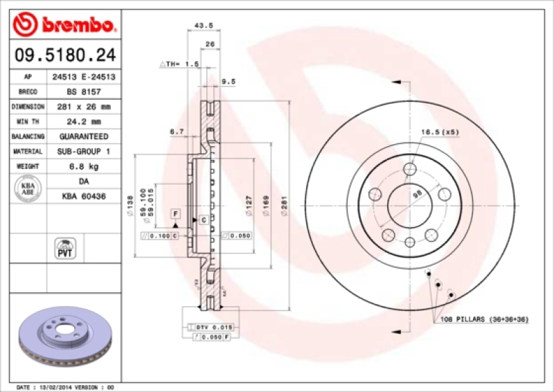 BREMBO BREMSSCHEIBEN + BREMBO BREMSBELÄGE