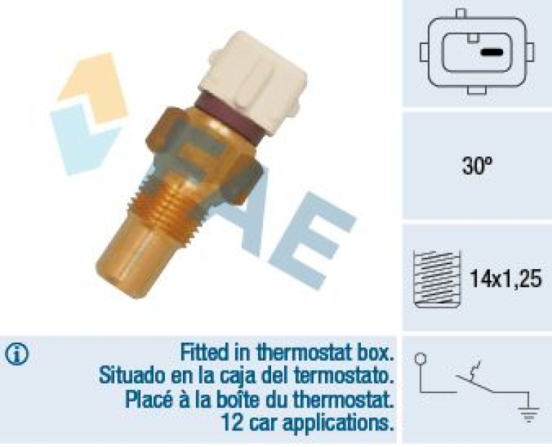 FAE Temperaturschalter, Kühlmittelwarnlampe