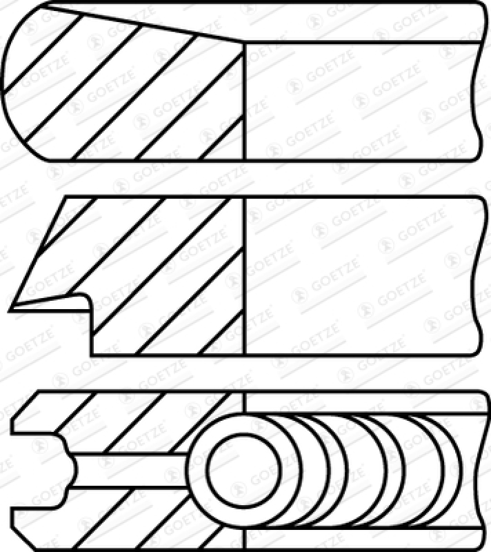 GOETZE ENGINE Kolbenringsatz