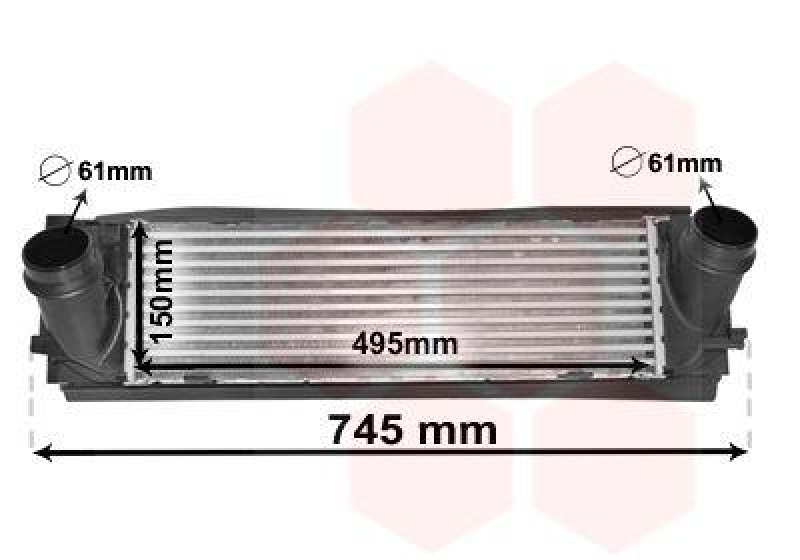 VAN WEZEL Intercooler, charger
