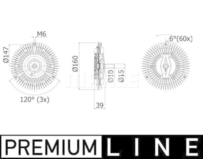 MAHLE Kupplung, K&uuml;hlerl&uuml;fter BEHR *** PREMIUM LINE *** CFC 264 000P