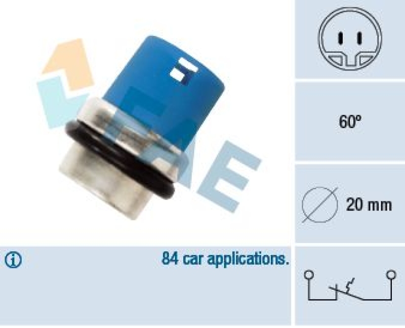 FAE Temperaturschalter, Kühlmittelwarnlampe