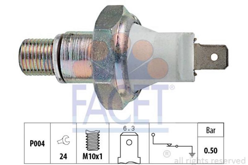 FACET Oil Pressure Switch Made in Italy - OE Equivalent