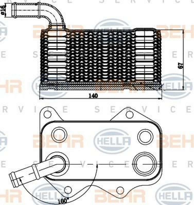 HELLA Oil Cooler, engine oil